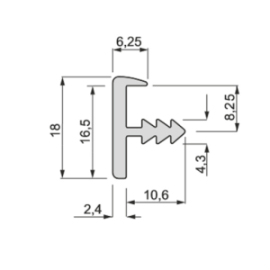 Proﬁl listwy krawędziowej PLW-16