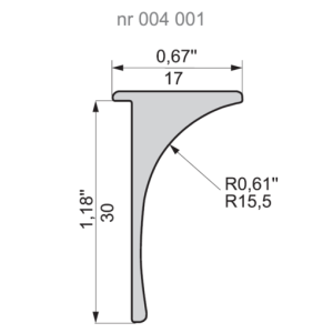Angle slats for worktops 28 mm