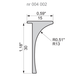 Angle slats for worktops 28 mm