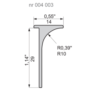 Angle slats for worktops 28 mm