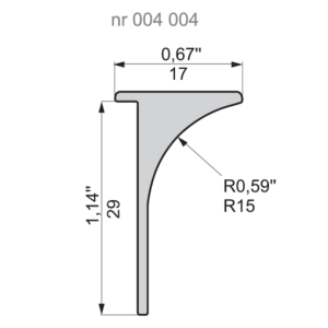 Angle slats for worktops 28 mm