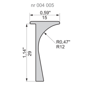 Angle slats for worktops 28 mm