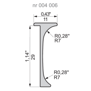 Angle slats for worktops 28 mm
