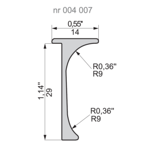 Angle slats for worktops 28 mm