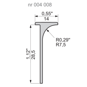 Angle slats for worktops 28 mm