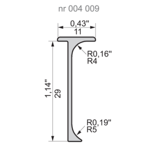 Angle slats for worktops 28 mm